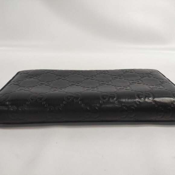 Gucci Black Guccissima Zip-Around Long Wallet - Picture 4 of 10